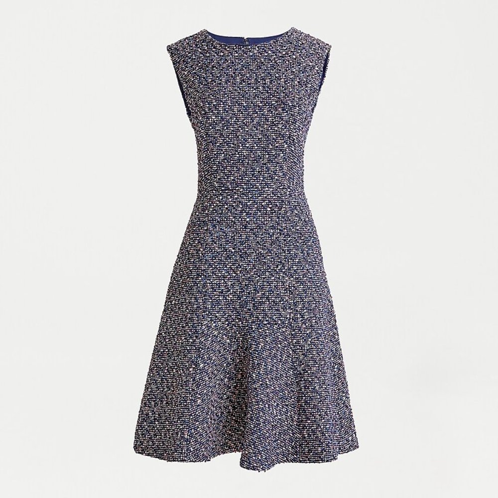 NWT. J. Crew A-line dress in confetti tweed